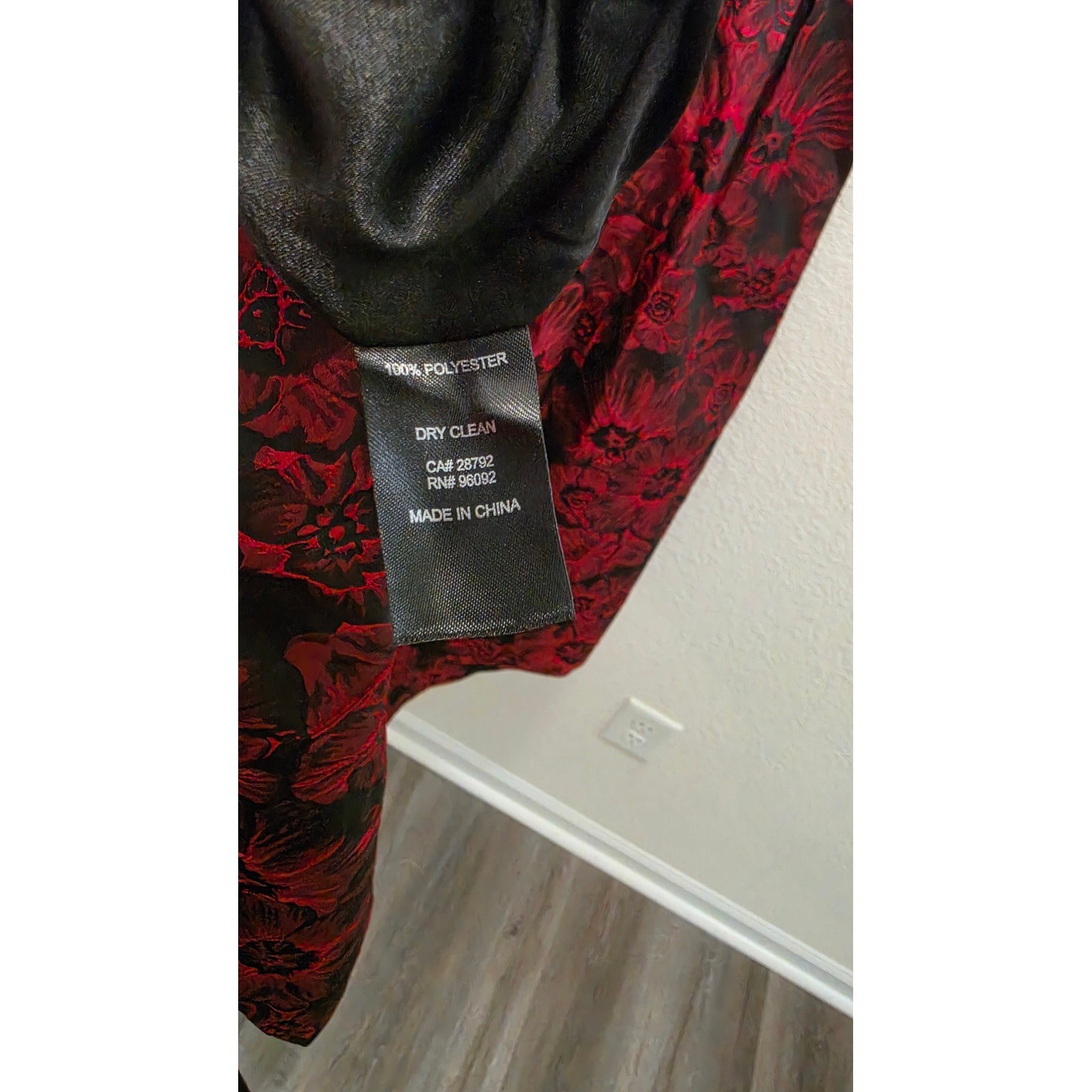 Dark Romantic Floral Jacquard Brocade High Low Fit Flare Party Holiday Dress 10