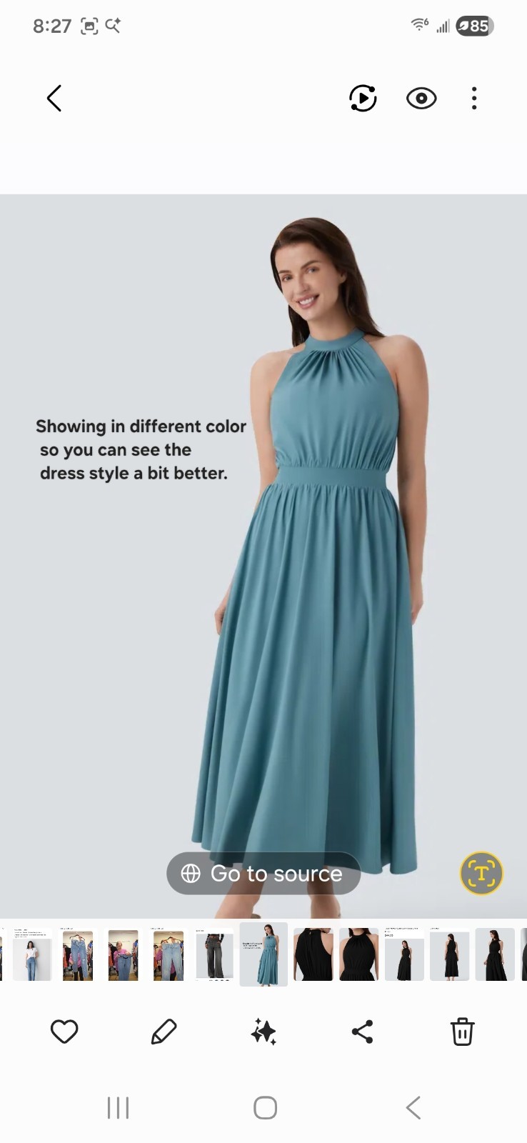 Halara Breezeful Sleeveless Keyhole Back Flowy Quick Dry Maxi Dress Sz. L. NWT