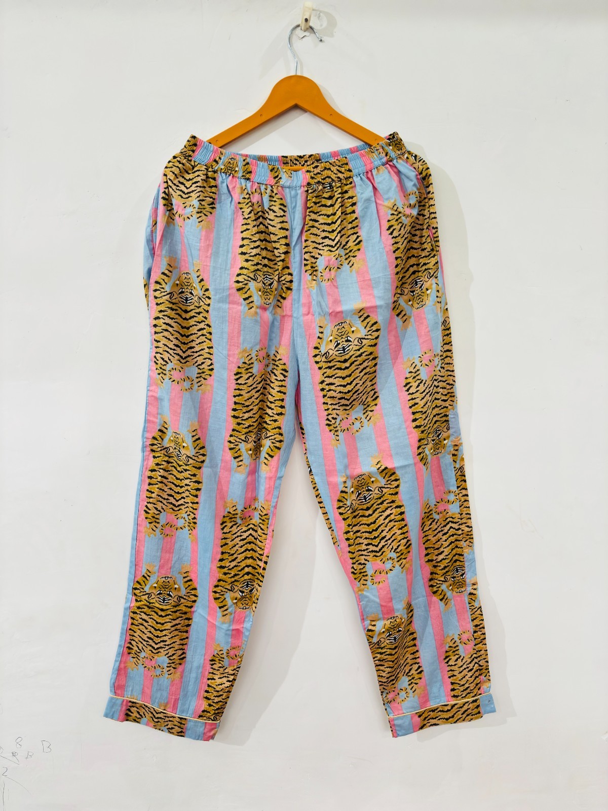 Tiger Print Cotton Pajama Set:Summer Loungewear night wear for woman’s giftitem