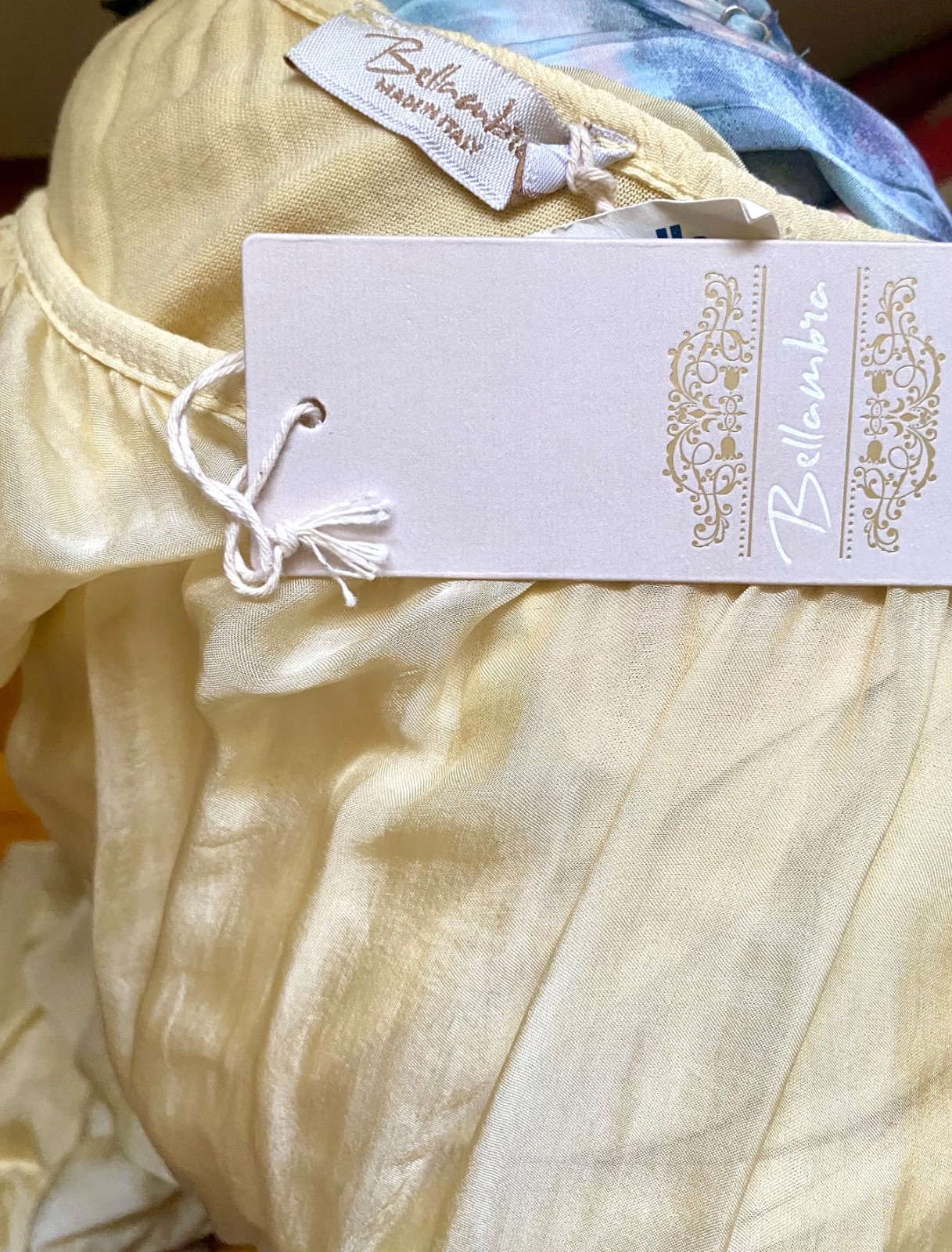 Bellambra Made in Italy soft flowy maxi dress Silk blend Sleeveless