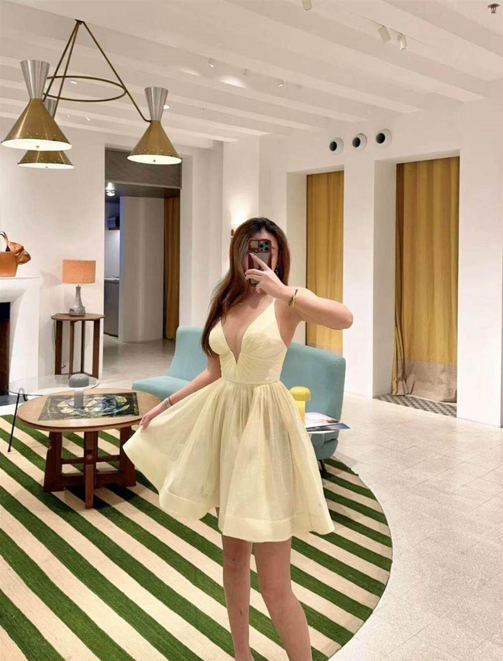 NWT Zimmermann Pre-Spring Summer New V-Neck Lemon Yellow Cami Elegant Mini Dress