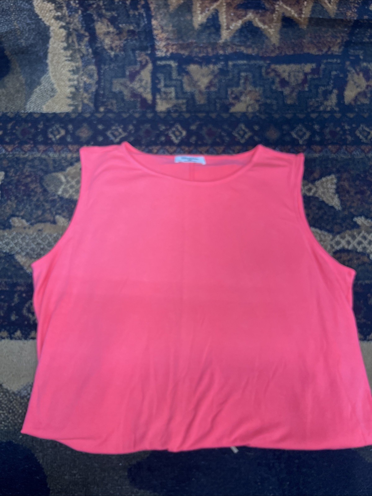 Zenana 2X Soft Stretch Jersey Sleeveless Dress Hot Pink