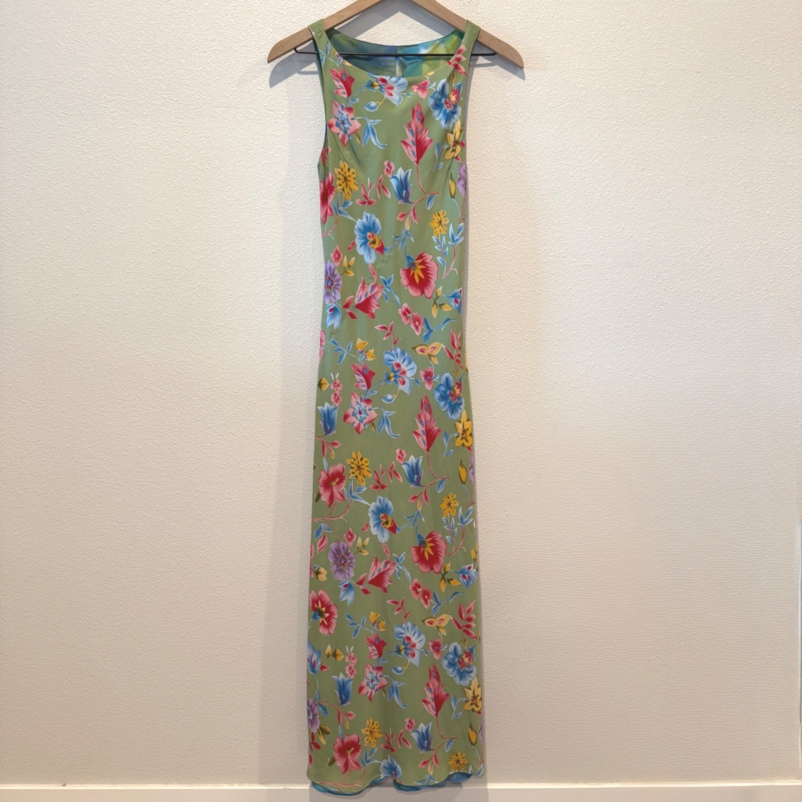 JONATHAN MARTIN Womens Reversible Maxi Dress 90s Y2K Boho Floral 5 Vintage