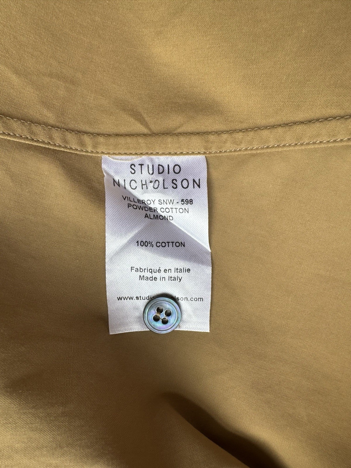 Studio Nicholson Cotton Poplin Villeroy Shift Dress Mid Length Sz 1 S