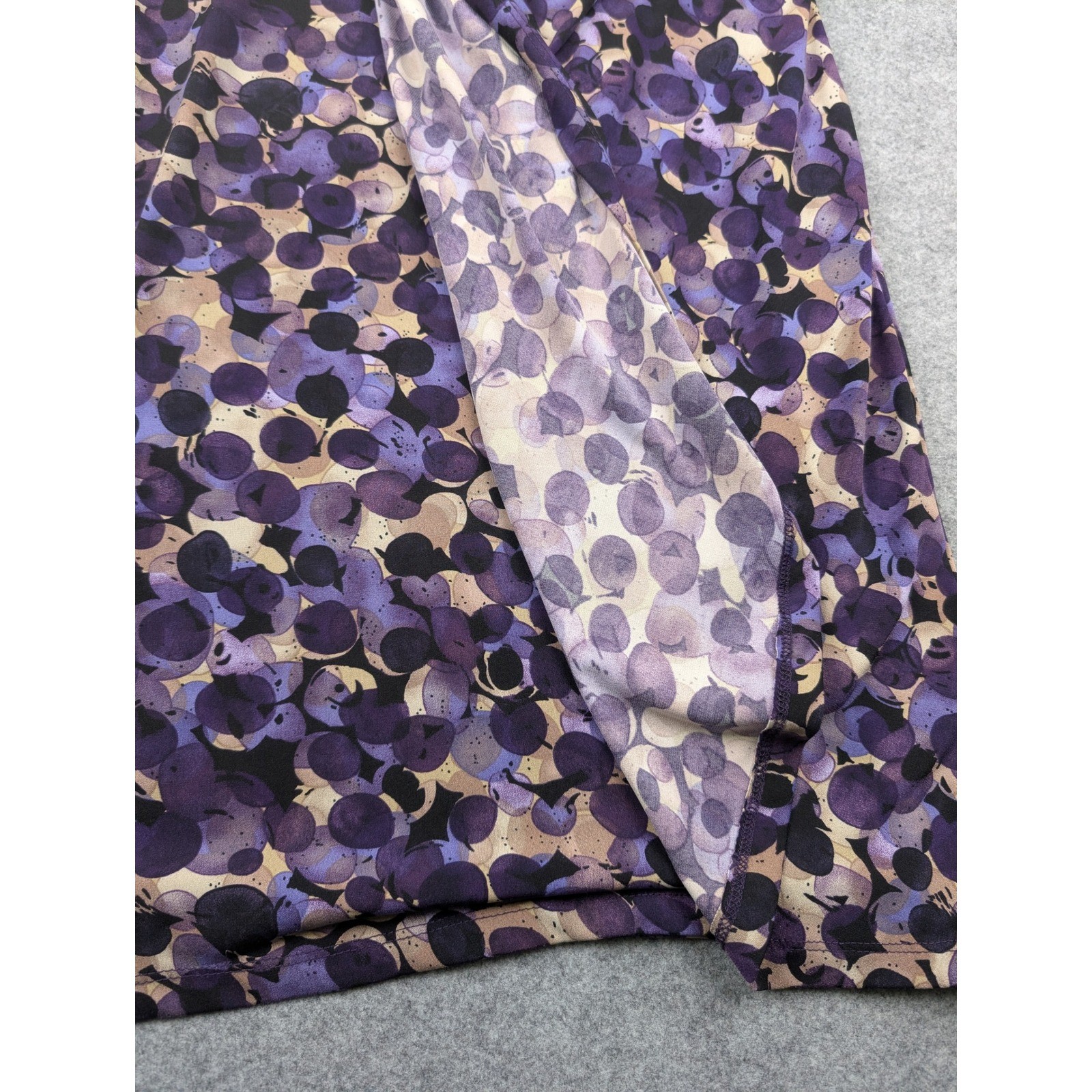 Connected Apparel Purple Abstract Dot Knot Front Sleeveless Sheath Dress Size 8