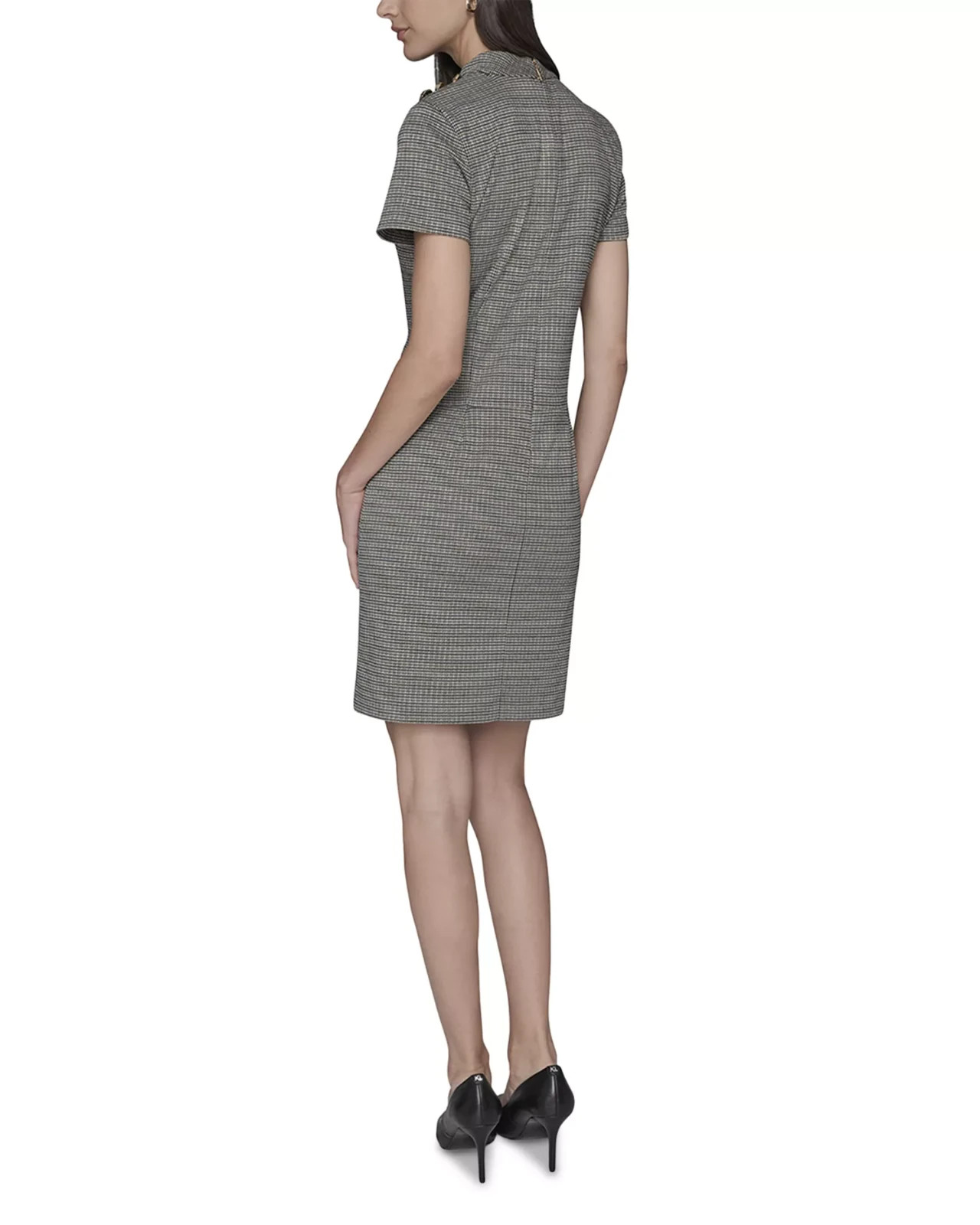 KARL LAGERFELD PARIS Mini Houndstooth Print Dress MSRP $138
