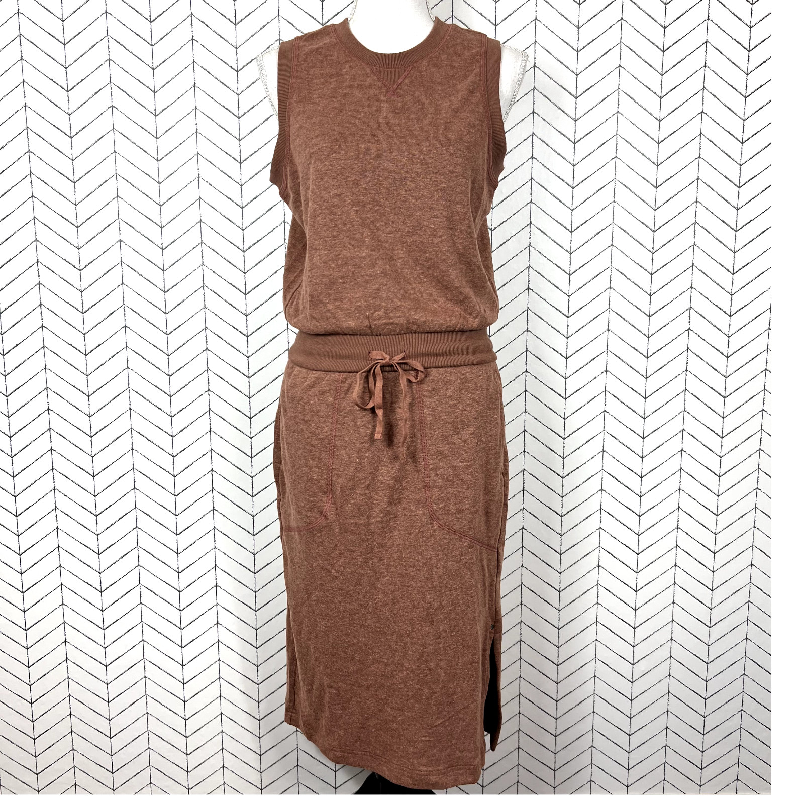 Prana Cozy Up Beach Hopper Dress Size Small Terra Heather NWT