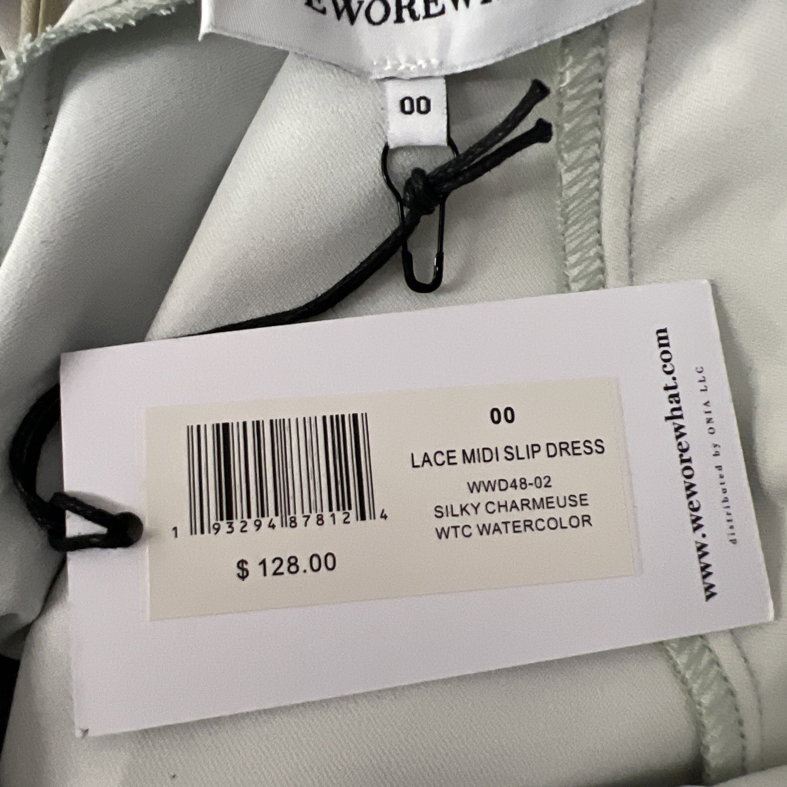 WEWOREWHAT Multicolor Silky Charmeuse Midi Slip Dress Women’s Size 00 Cocktail