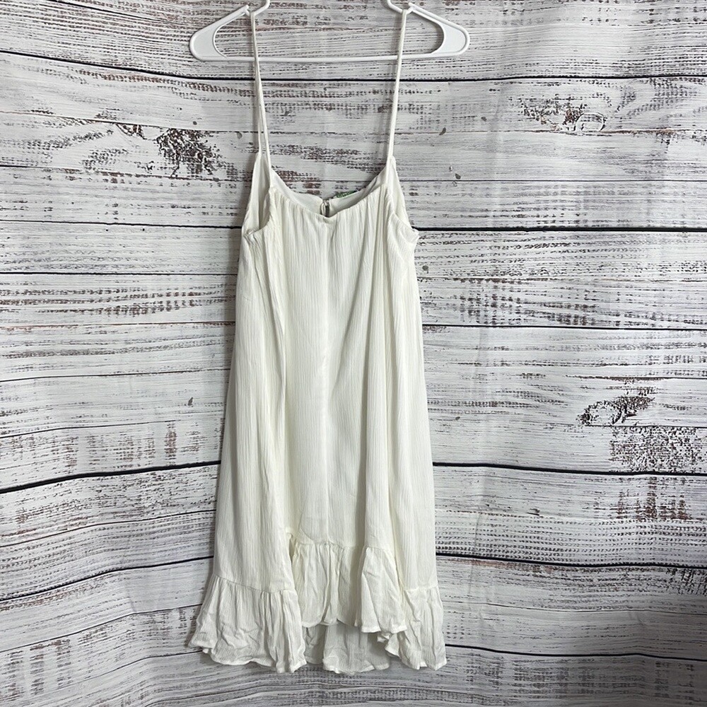 Way-In Dress Womens size Large embroidered Sleeveless  Boho tassels white New