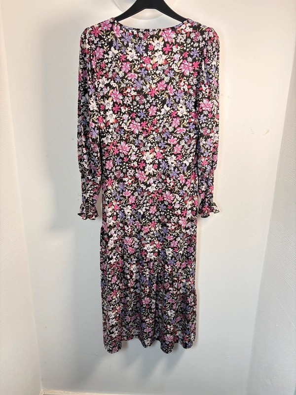 QED floral midi sweetheart neckline ditsy stretchy casual / summer dress size 10