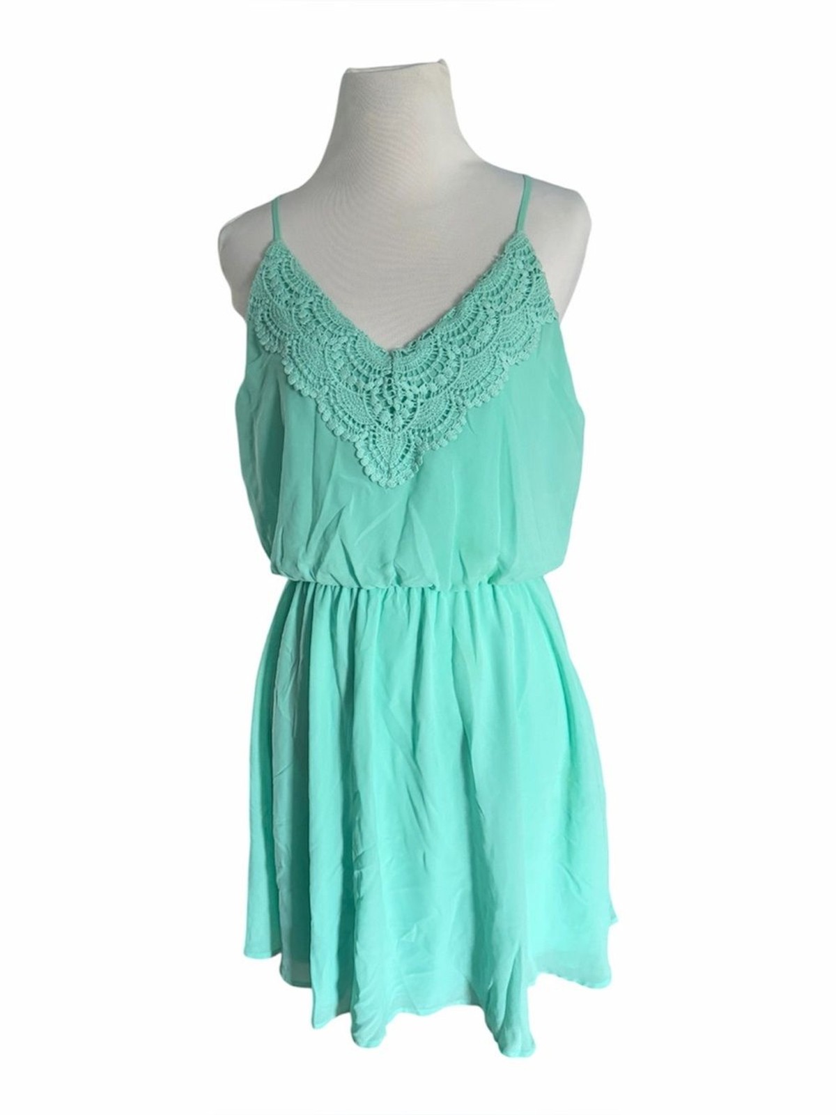 Lush-clothing Women’s Green and Blue Dress