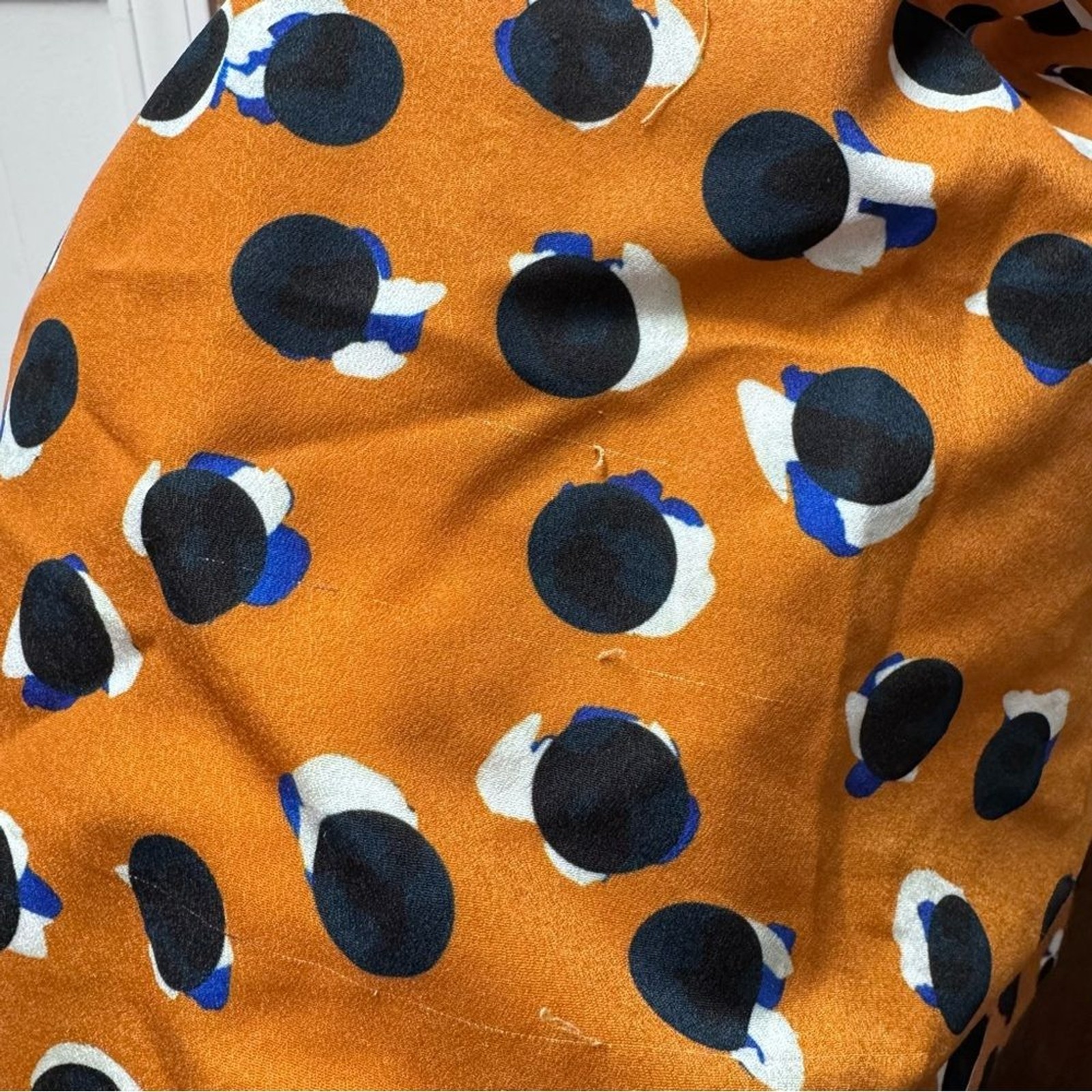 Hunter Bell Burnt Dot Casper Dress Long Sleeve Midi Orange 2