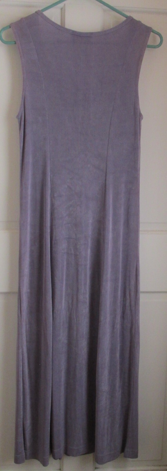 LL Bean Freeport Studio Petite Purple Acetate Blend Slinky Stretchy Dress Sz MP