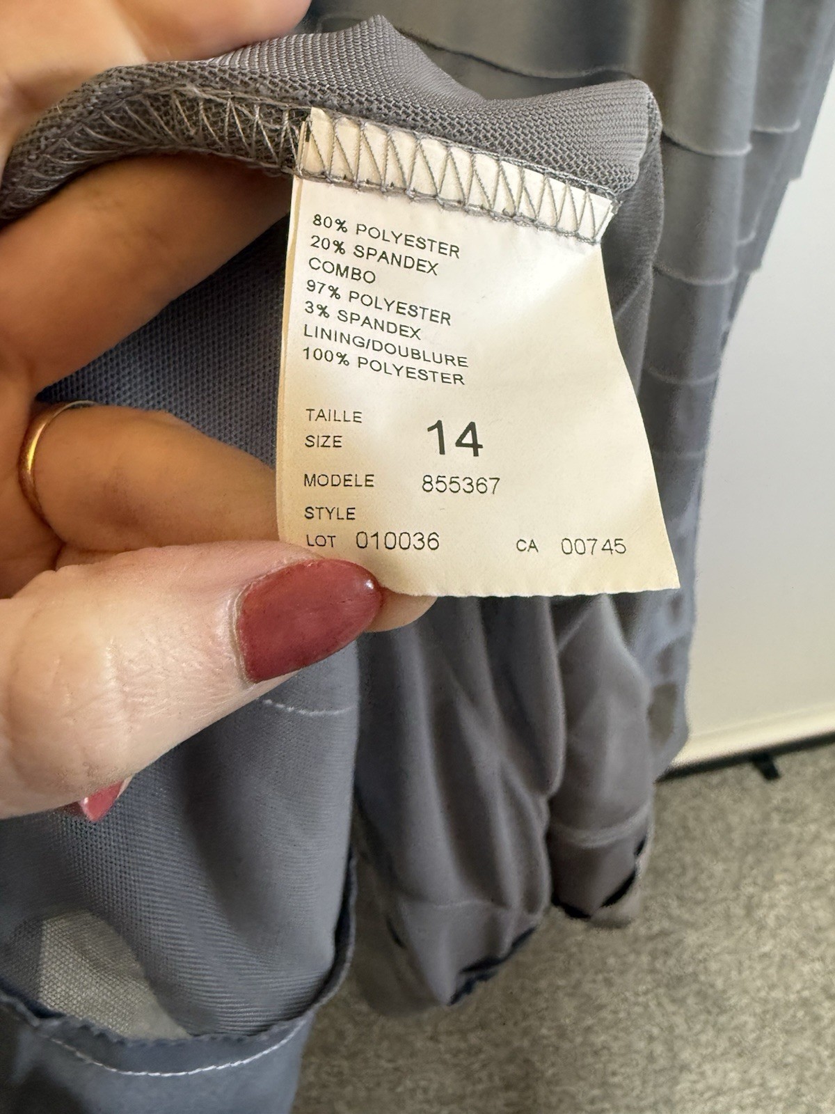 Js Collections UK 16 Grey Maxi Dress And Shawl Formal Occasion Wedding Cruise