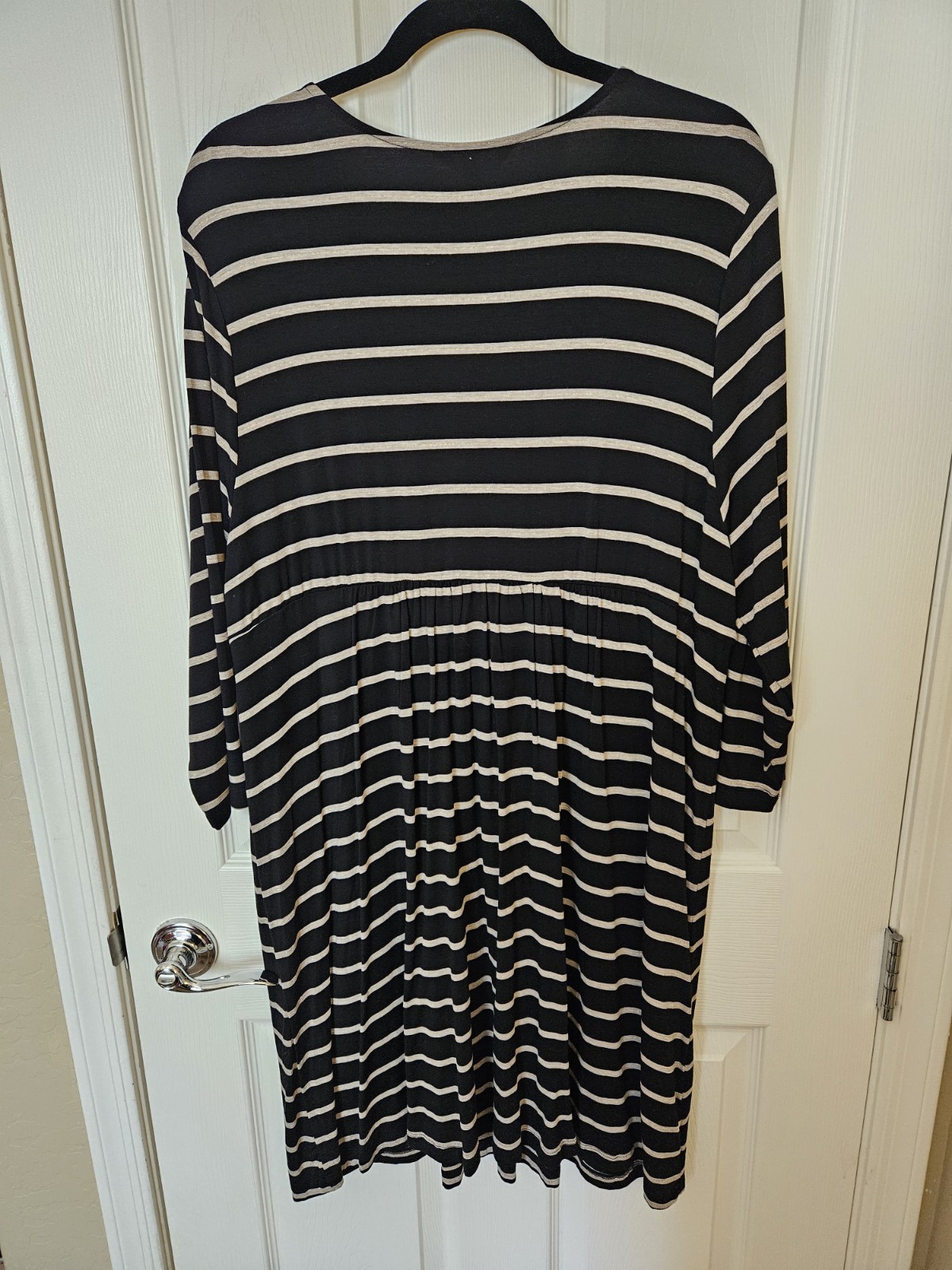 NWT Soma Elise Long Sleeve Energy Stripe Surplice Neckline Dress, Sz. XXL