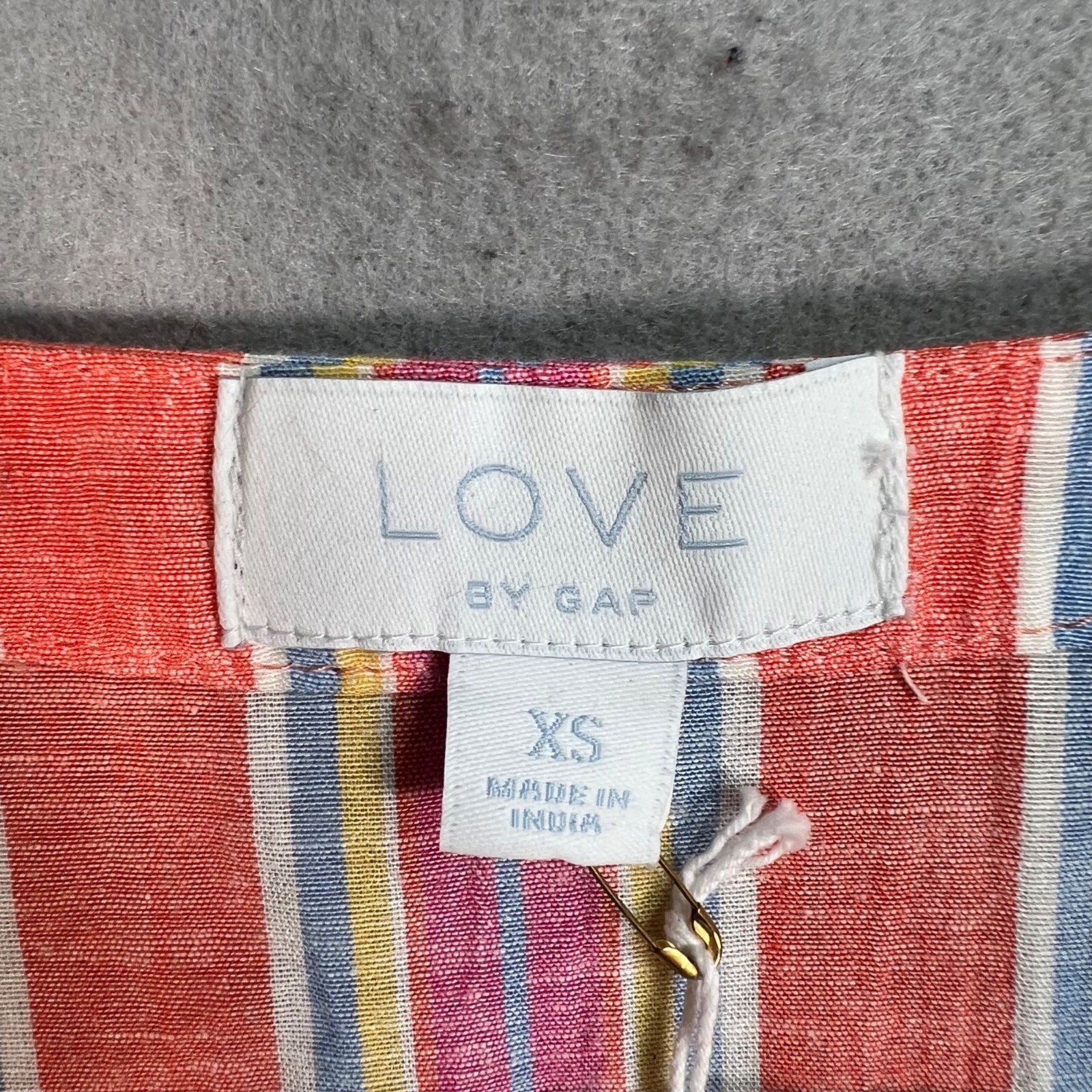 Love By Gap Womens XS Striped Multicolor Midi Dress Cotton/Modal Blend NEW!