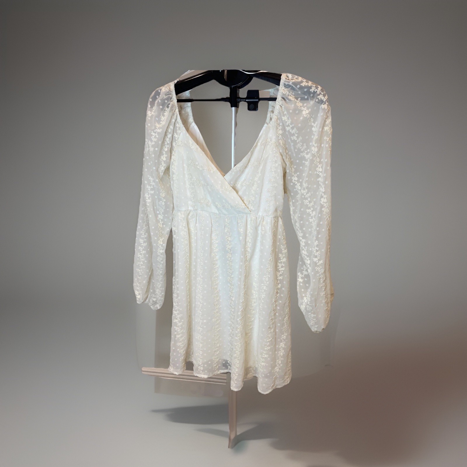 Fairycore Miami For Francesca’s Size S Womens Lace Long Sleeve Cocktail Dress