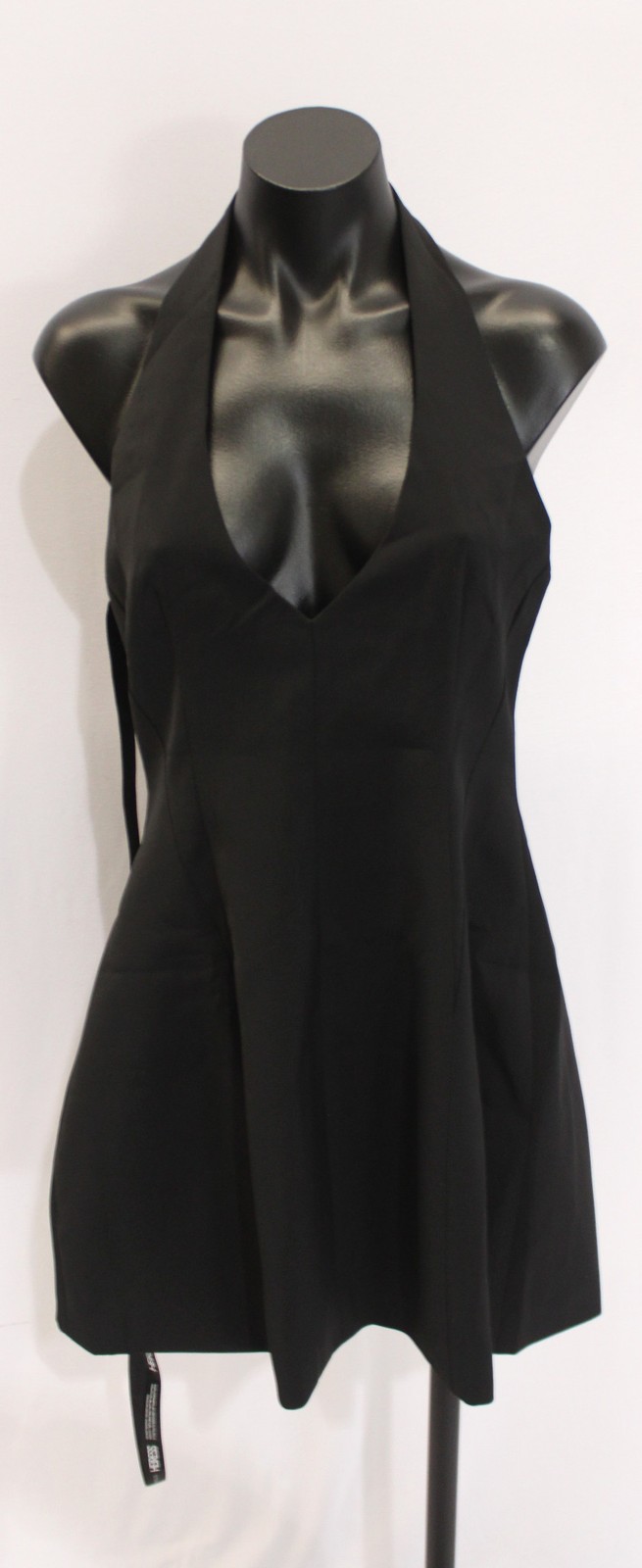 Heiress Beverly Hills Women’s A-Line Plunge Flare Mini Dress CG2 Black Small NWT