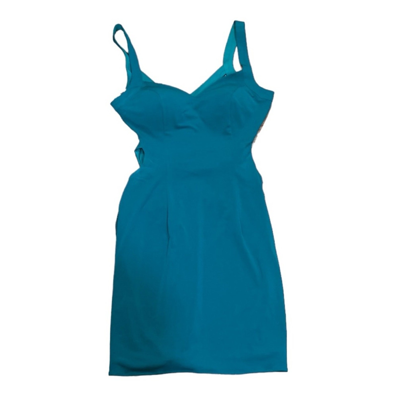 Cocktail Green Cut-Out Back Mini Dress Alyce Paris NWOT Sz 10 Party