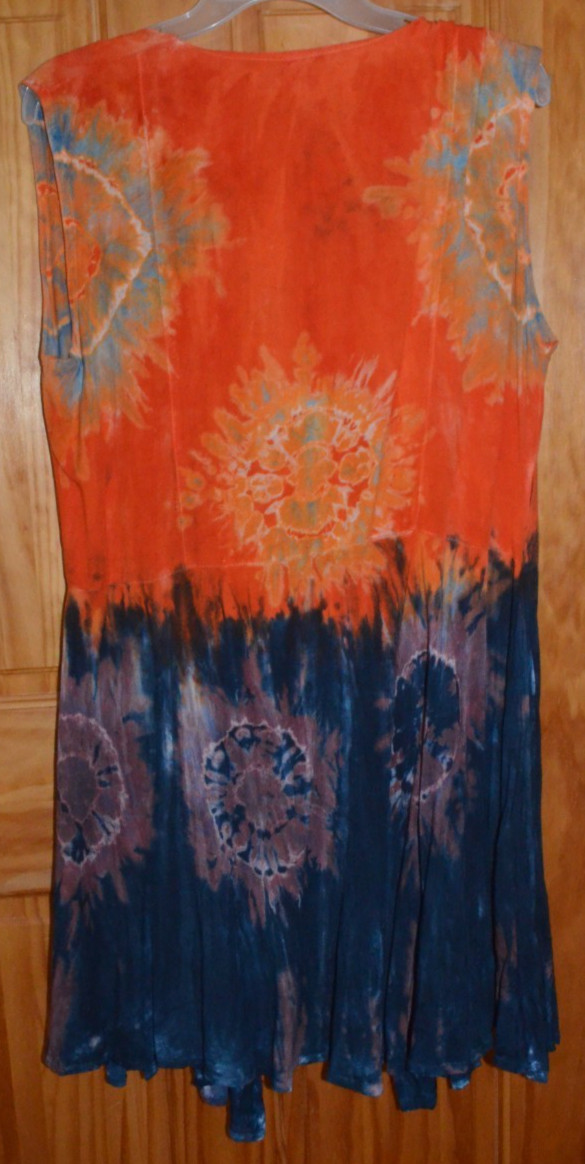 NWT Belma Wrap Sundress Beach Cover Up Dress Multicolor Tie Dye Viscose One Size