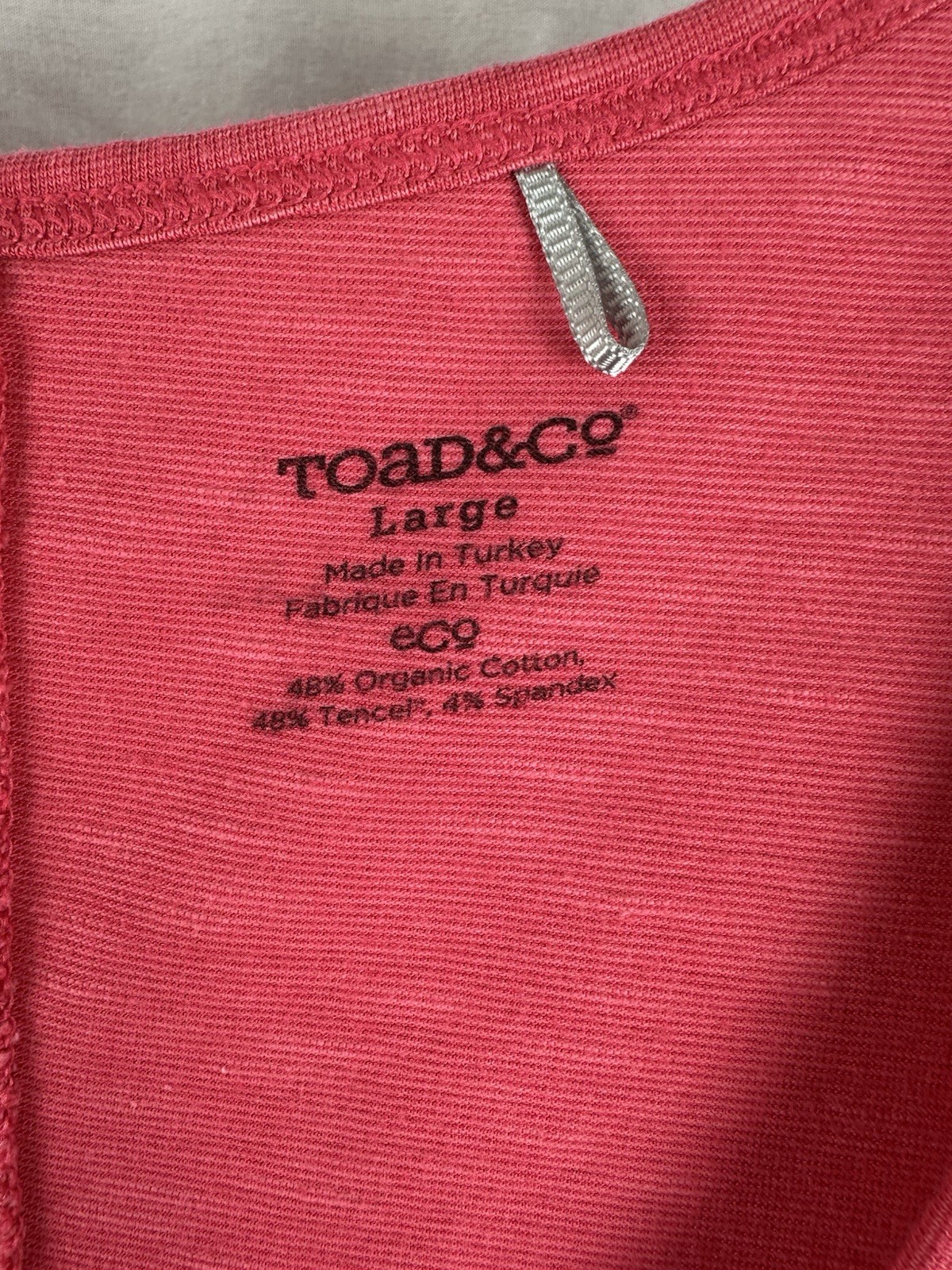 Toad & Co Marley Dress Sz M Heathered Pink Organic Cotton T-Shirt Pocket