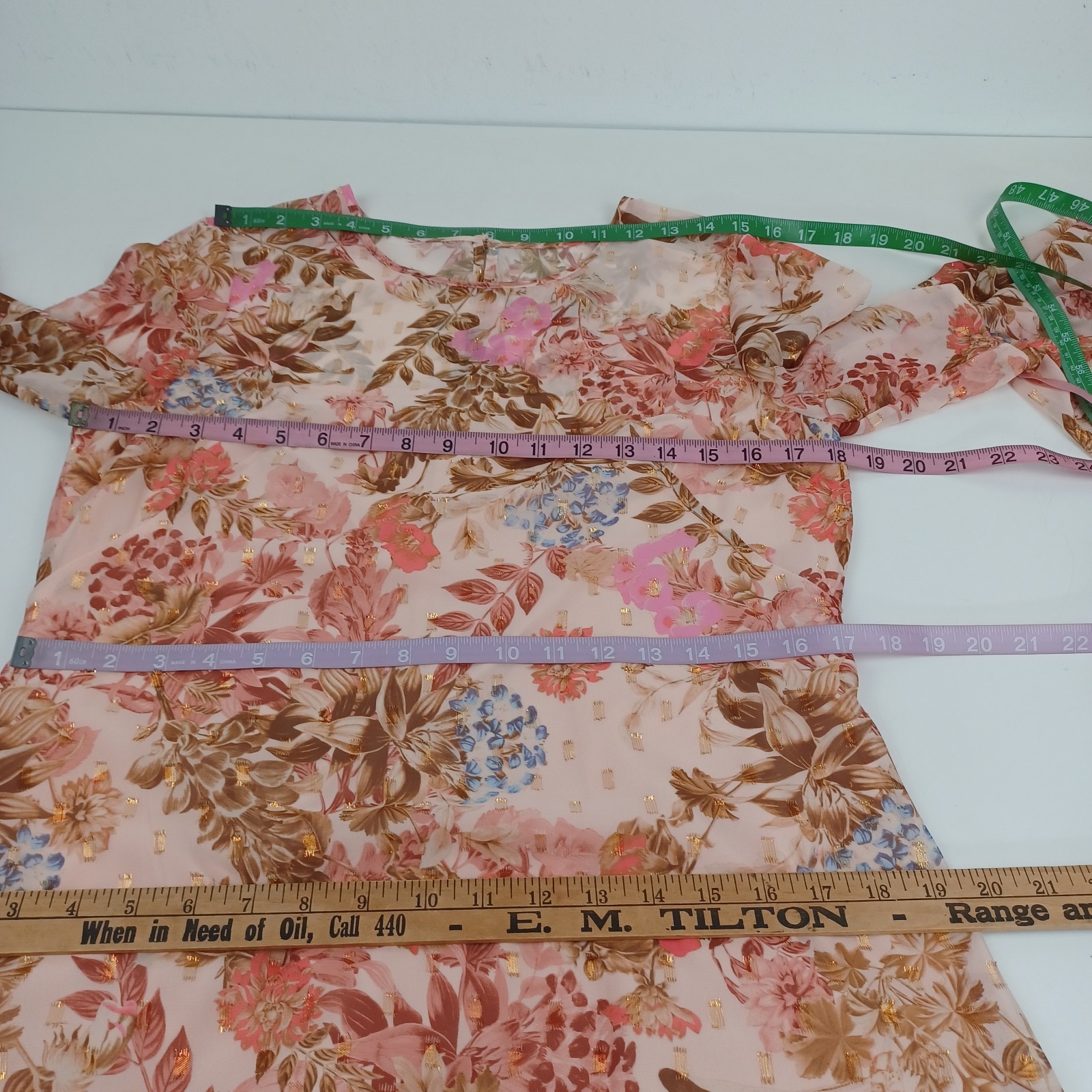 Eliza J Floral Chiffon Shift Mini Dress Size 10 Women Wedding Guest Feminine