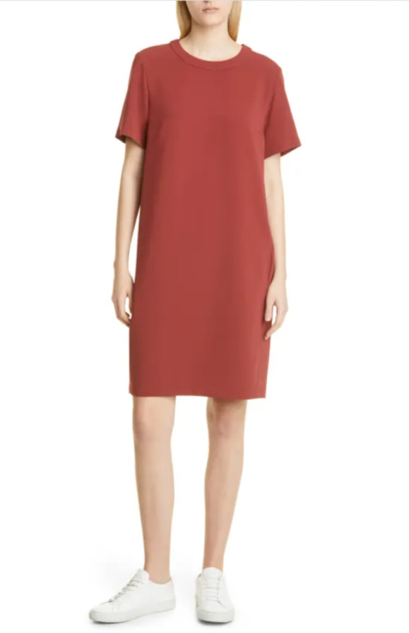Boss Hugo Boss Dress Womens 38 IT 2 US Orange Burnt Sienna Dagana Shift NWT
