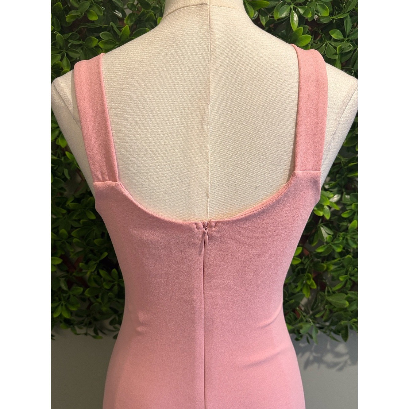 Adorable Allure (without Pink Rosette) Square Neck Sleeveless Maxi Dress