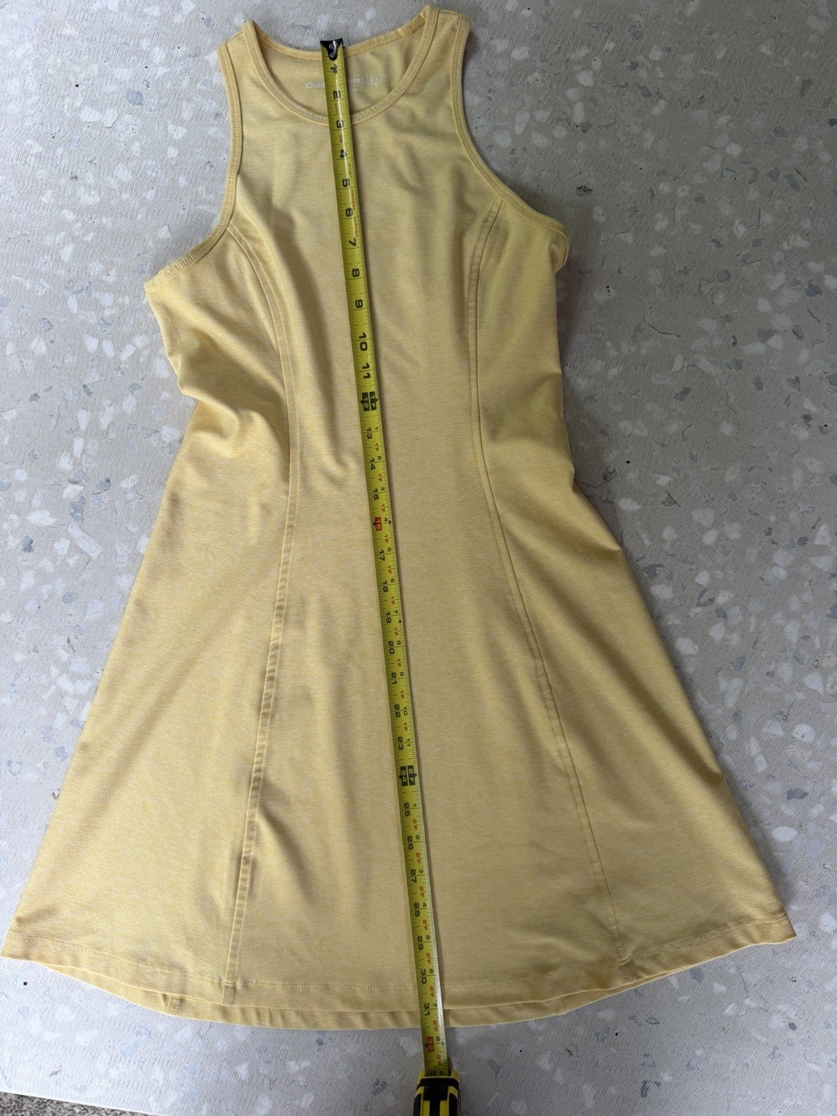 Outdoor Voices Women’s Sleeveless Athena Workout Flare Dress Small Yellow