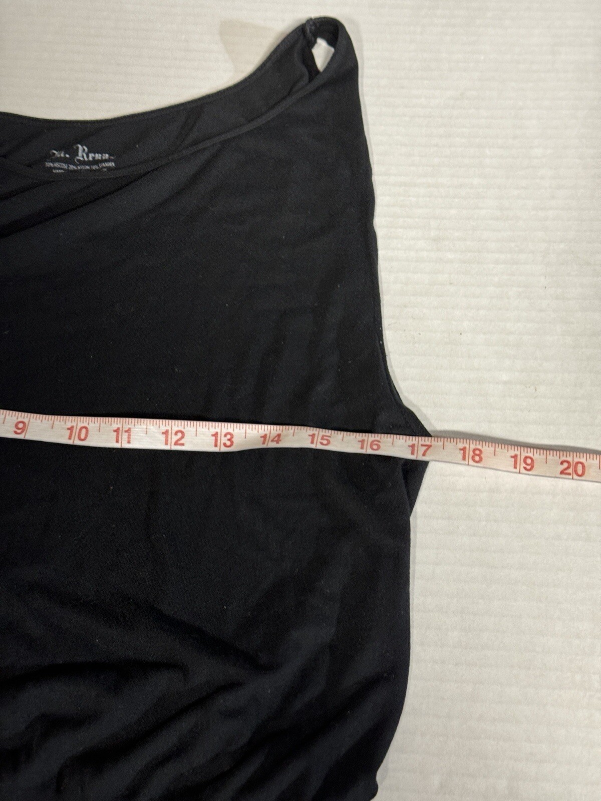 M.Rena Dress Tank Black Super Soft Seamless Bodycon One Size USA Women