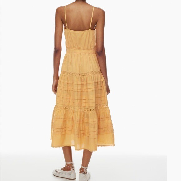 NWT Aritzia Little Moon Milos tiered ruffle a line sleeveless dress m medium
