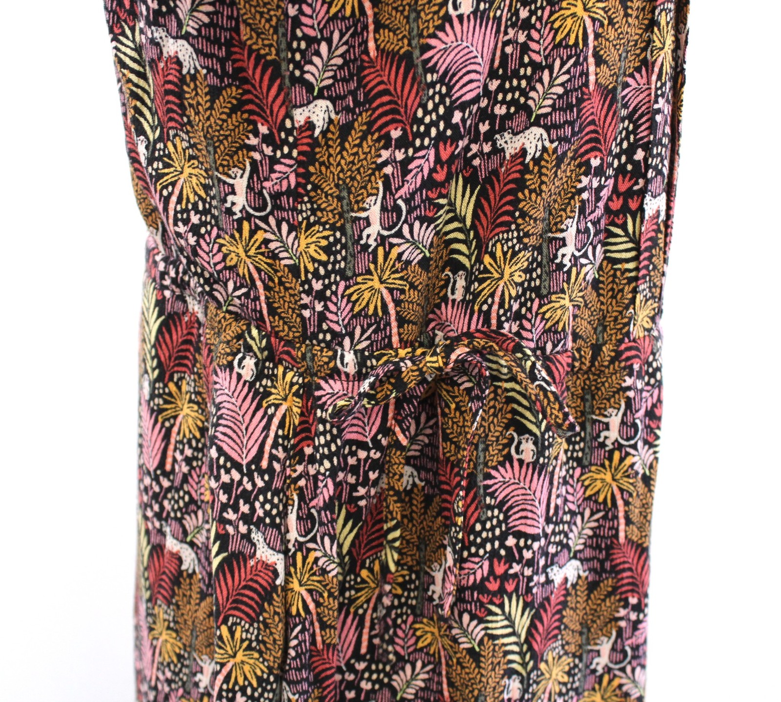 NWT Ann Taylor Loft Jungle Animal Print Short Sleeve Casual Dress Size S Leopard