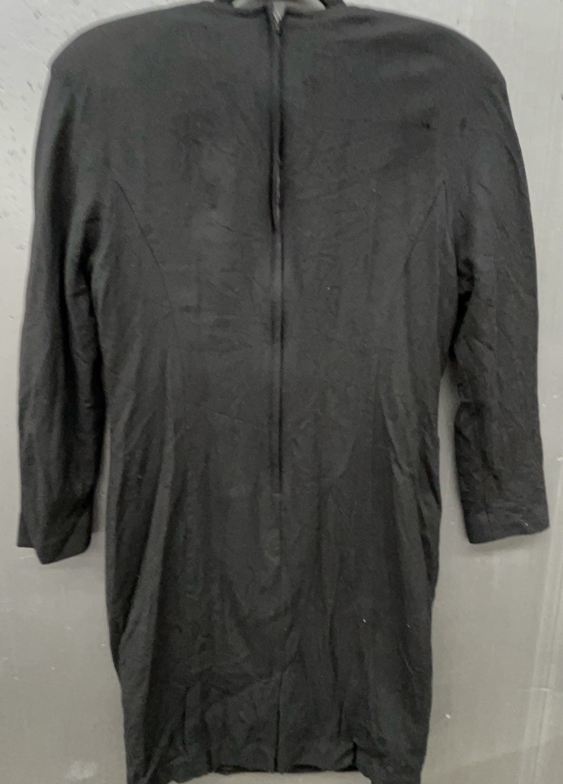 Vtg Talbots Petities Dress 10 Black Wool Gold Button Preppy Chic Classic 80s 90s