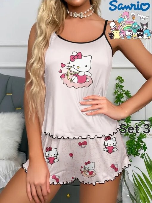 Women’s Hello Kitty Pajama Sets – 4 Different Styles