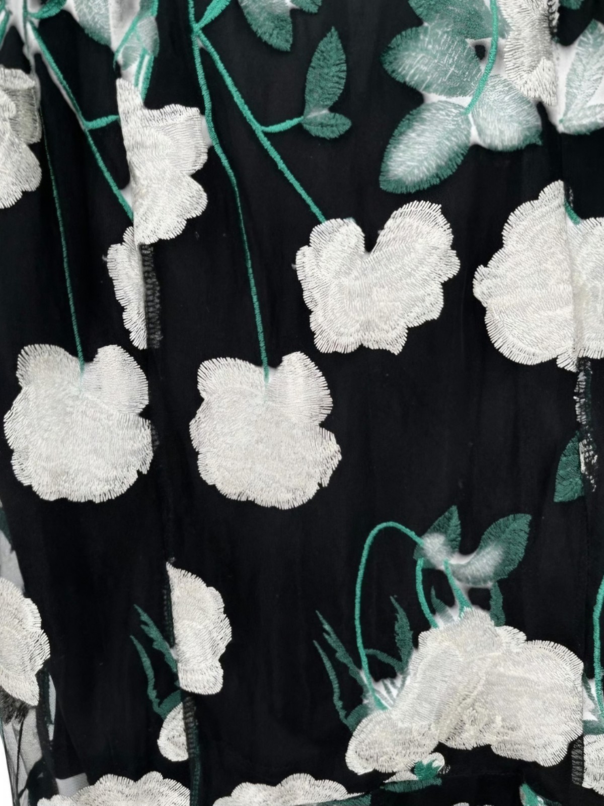 Sam Edelman Vine Flower Mesh Embroidered Midi Dress Whimsigoth Wedding Guest 4