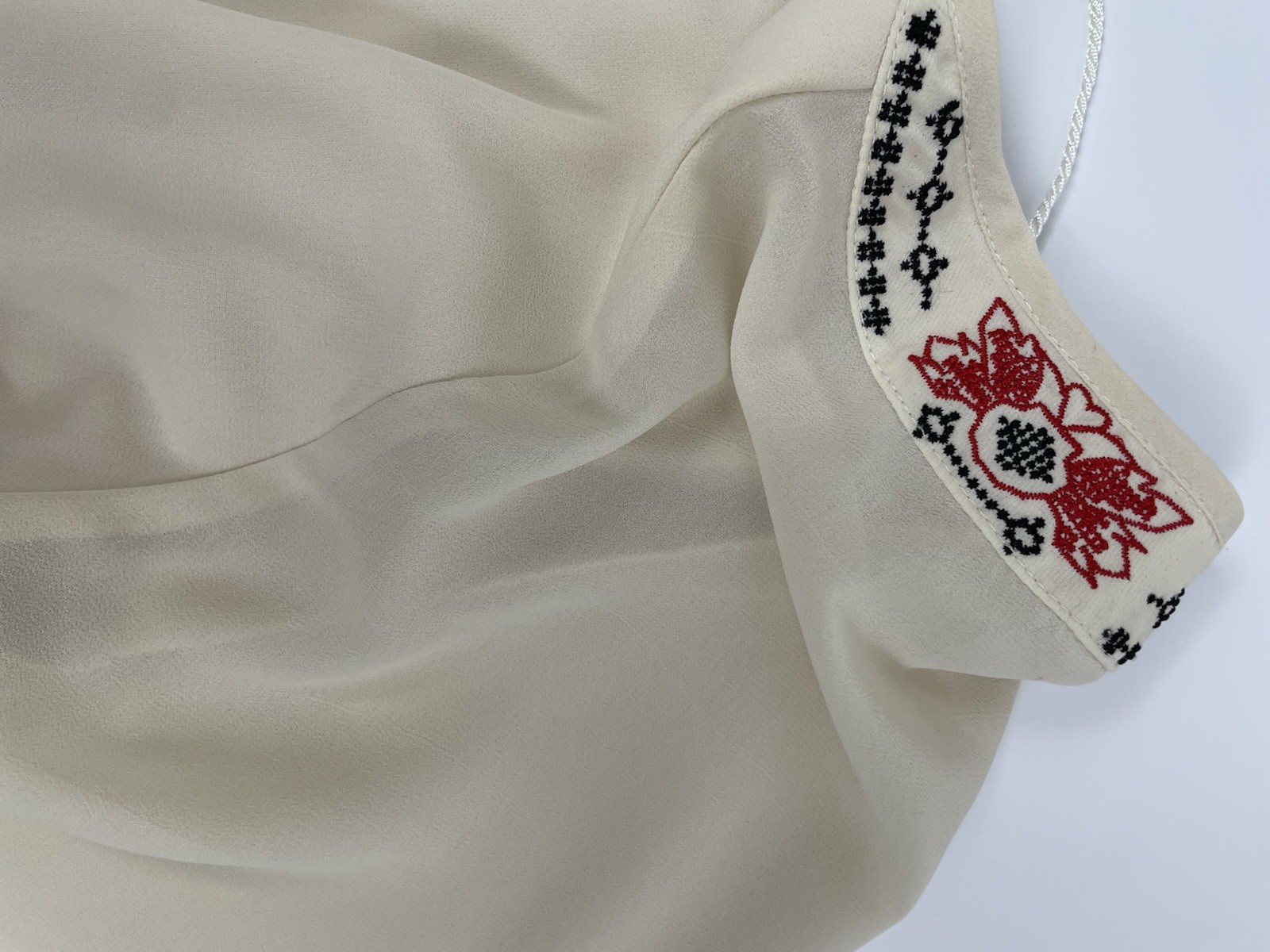 So Cute! Embroidered Flirty Western Flowy Boho Romantic Peasant Dress Women’s L