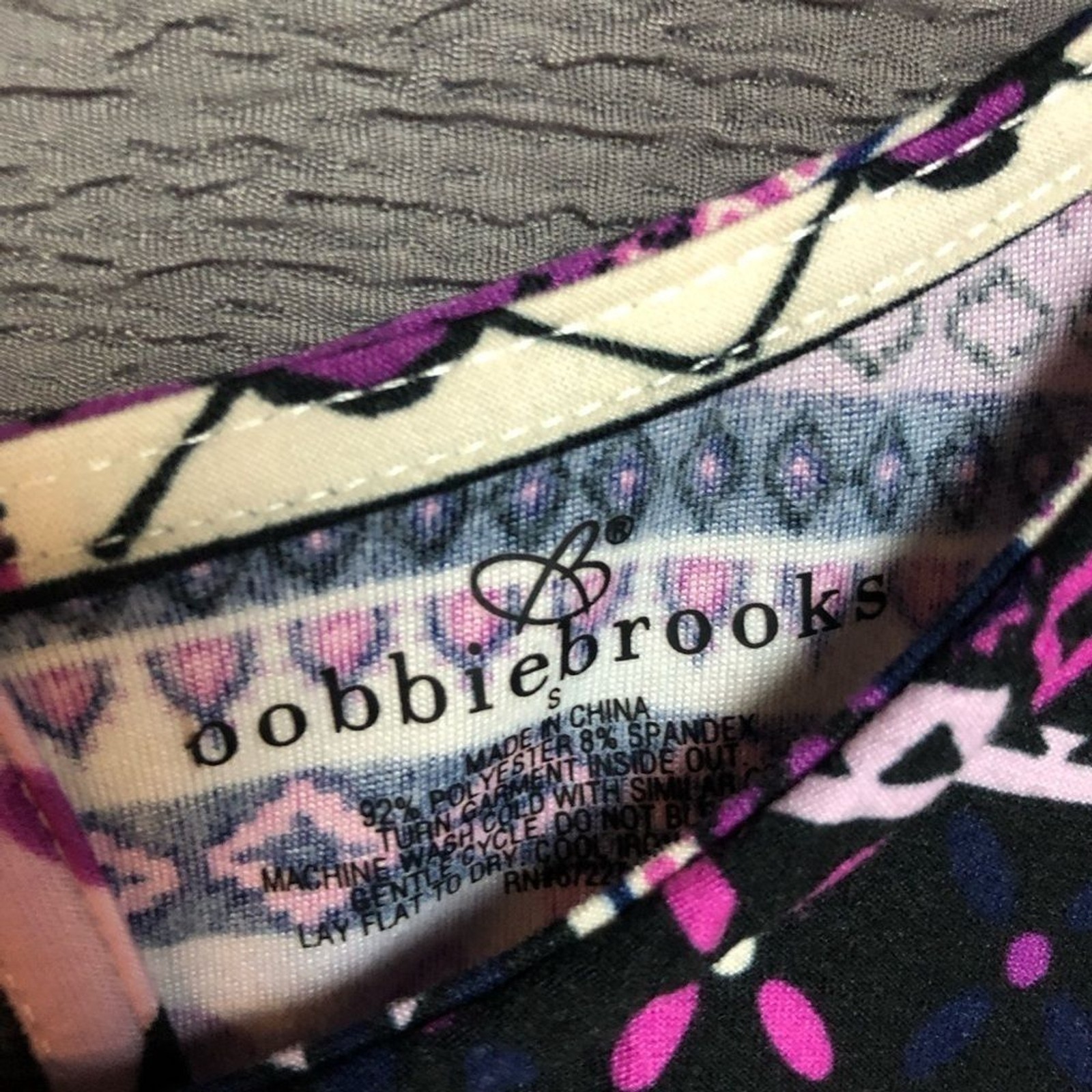 Bobby Brooke small tent dress geometric design with purple navy white black