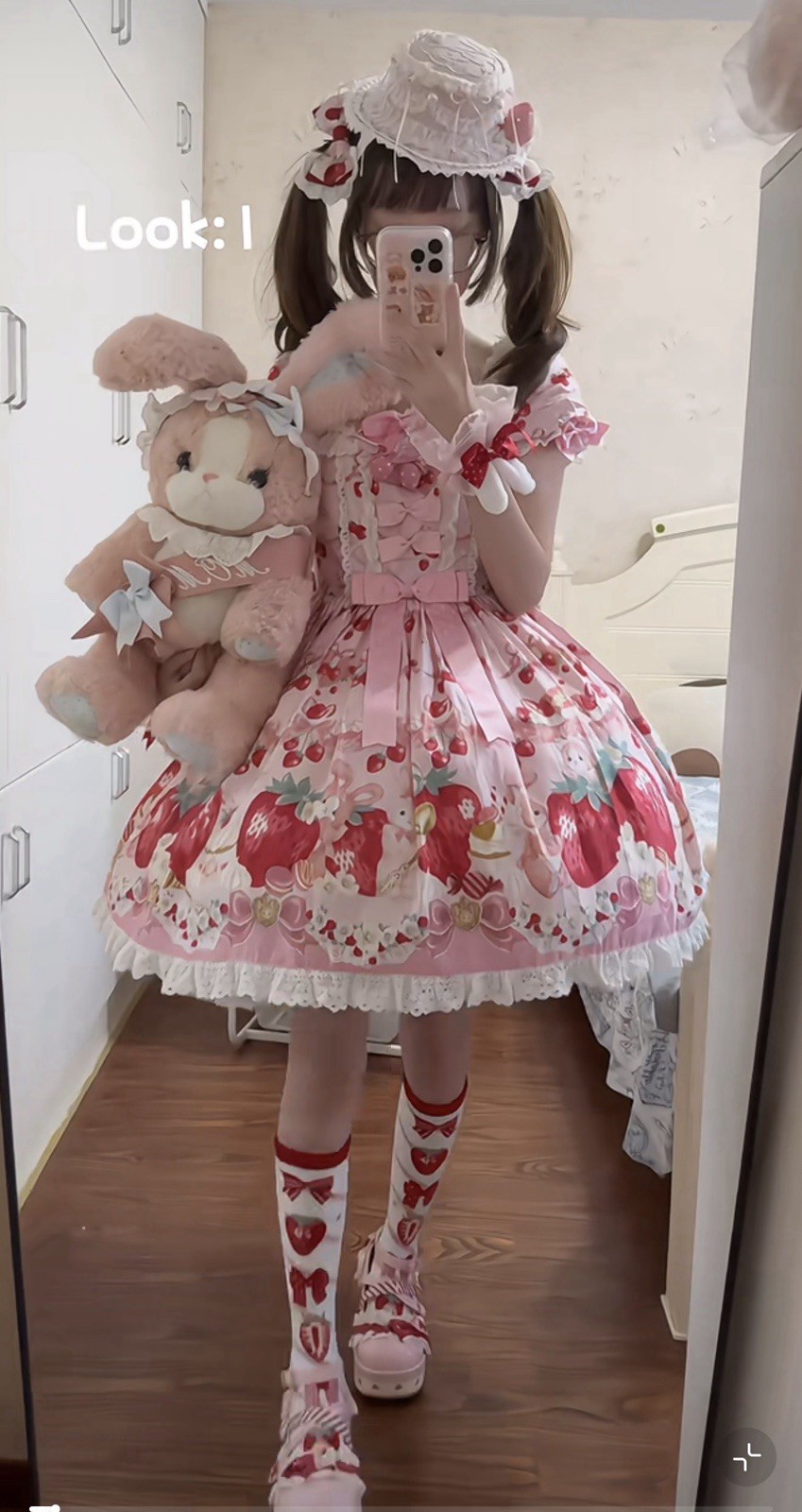 Summer Fairy Strawberry Momo Party OP Pink Lolita (X Angelic pretty)