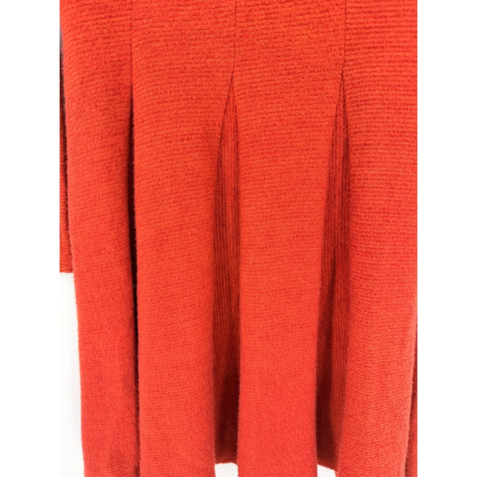 Dolan Left Coast Collection Rust Ribbed Fit and Flare Dress Petite XS