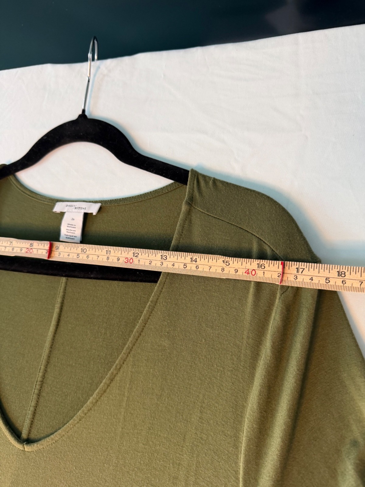 Daily Ritual green long sleeve tunic dress Sz 2xl all day wear comfort style