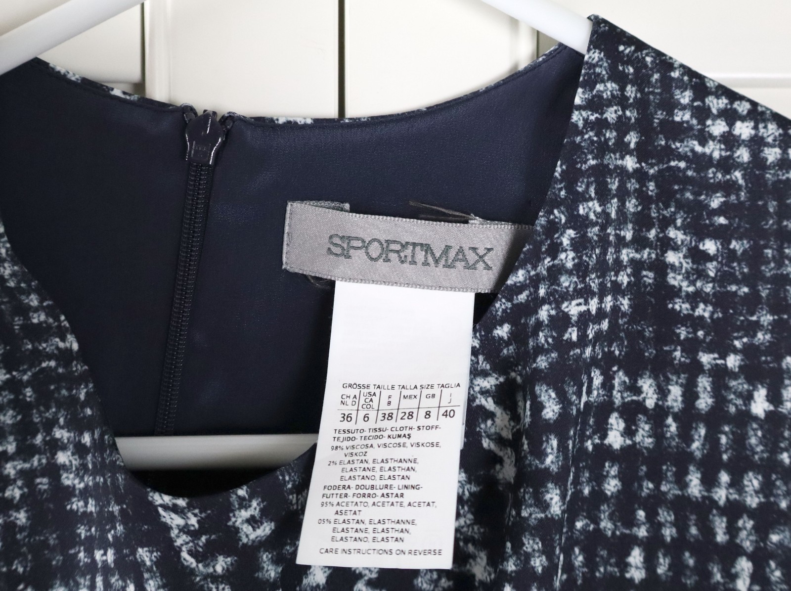 SPORTMAX CODE Max Mara $965 Houndstooth Glen Plaid Sheath Dress Size US 6