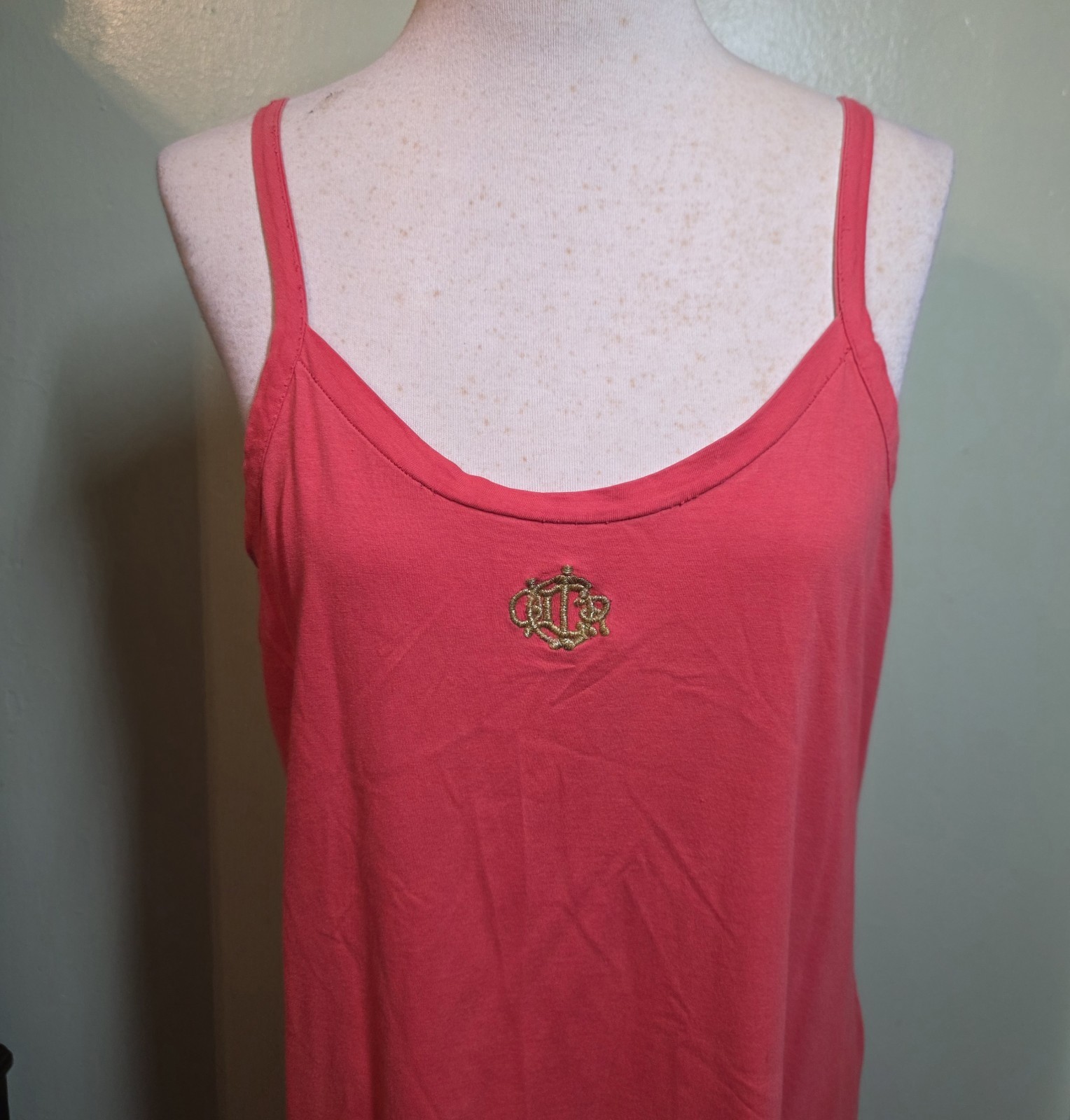Christian Dior Slip Dress Sz S Monogram Crest Loungewear Great Y2K Indie Sleeze