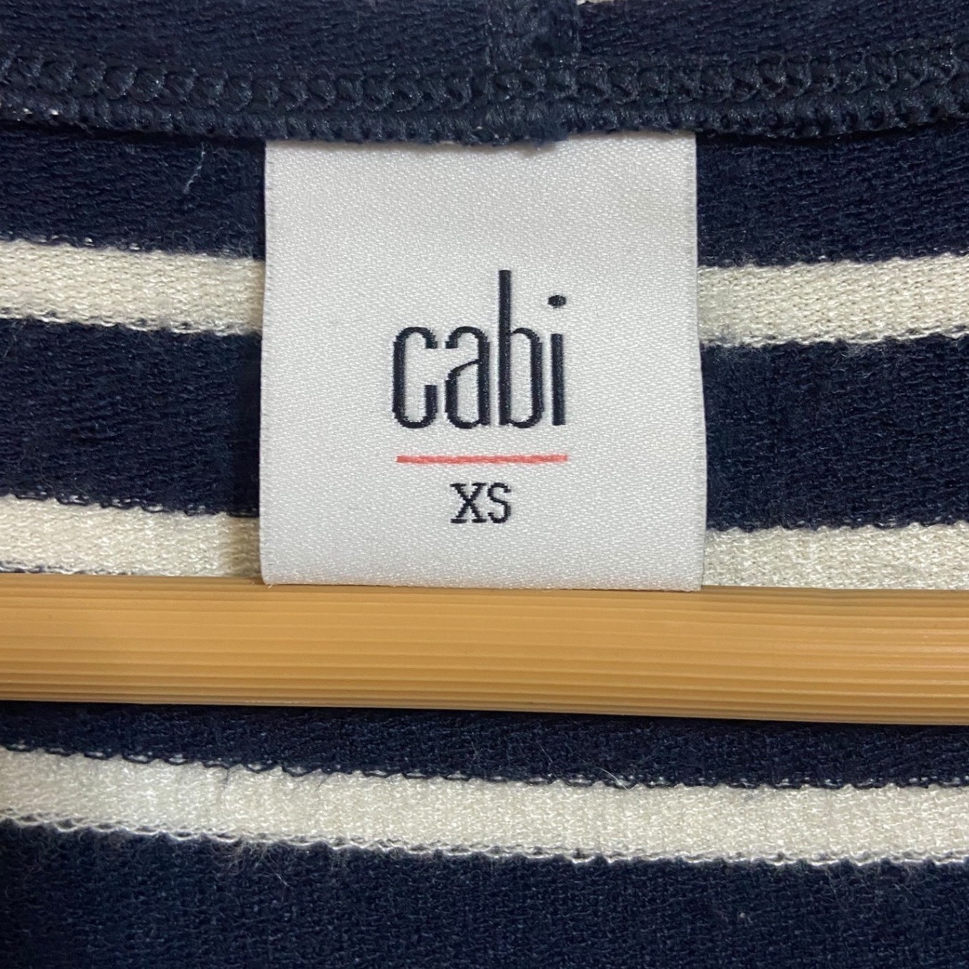 Cabi Navy White Striped Hooded Short Sleeve T-Shirt Dress Nautical Coastal XS