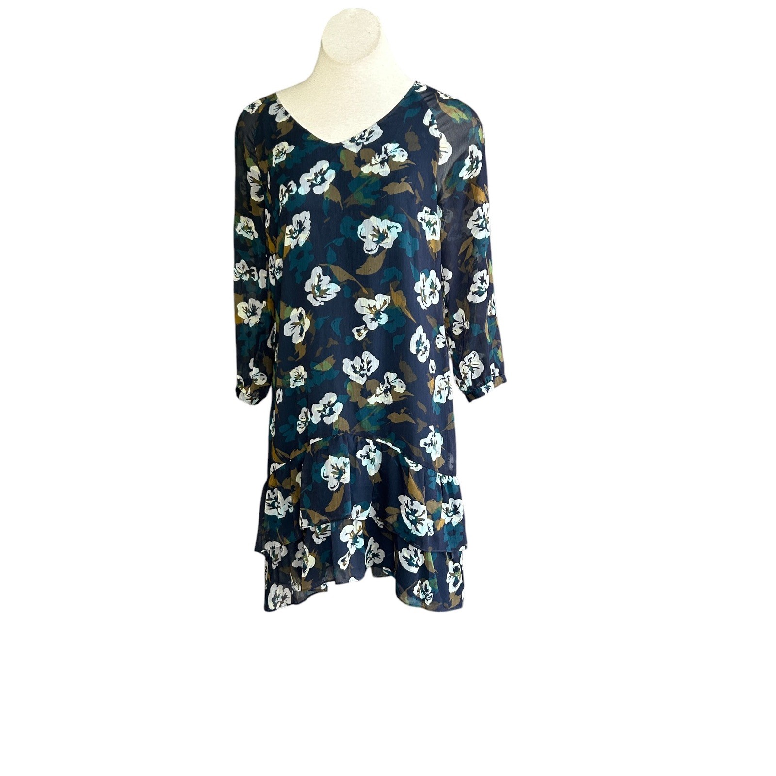 Cabi Pirouette Floating Flowers Dress Style 3460 Size Small