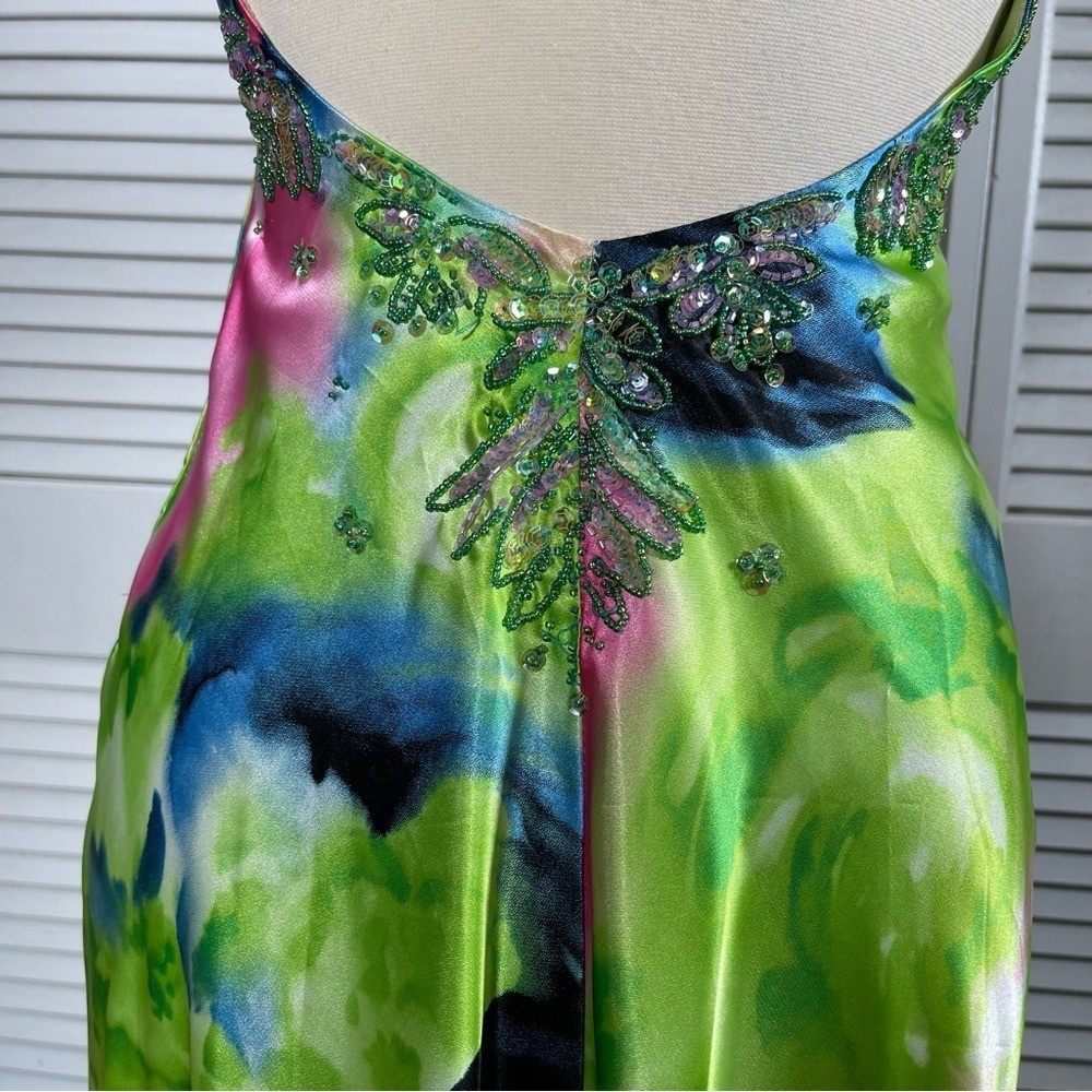 Masquerade Multicolor Beaded Evening Gown, best fits Small
