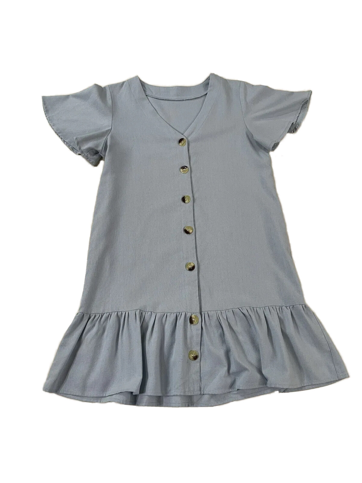 Canadian Boutique Womens Cotton & Polyester Button-up Mini Dress, Medium, READ*