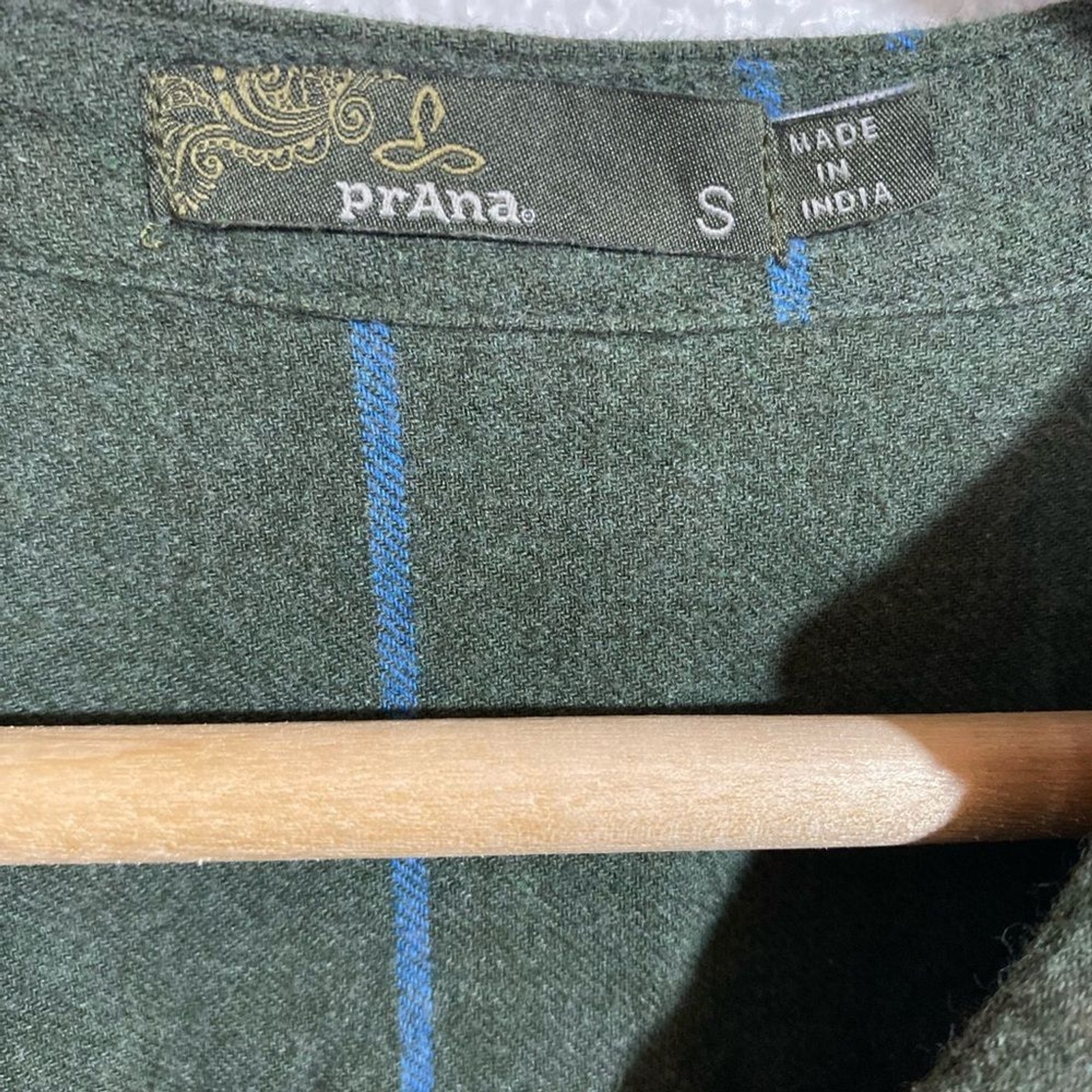 PrAna Loop to Pines Dress 100% Organic Cotton Midi Shirt Dress Kale Green Size S
