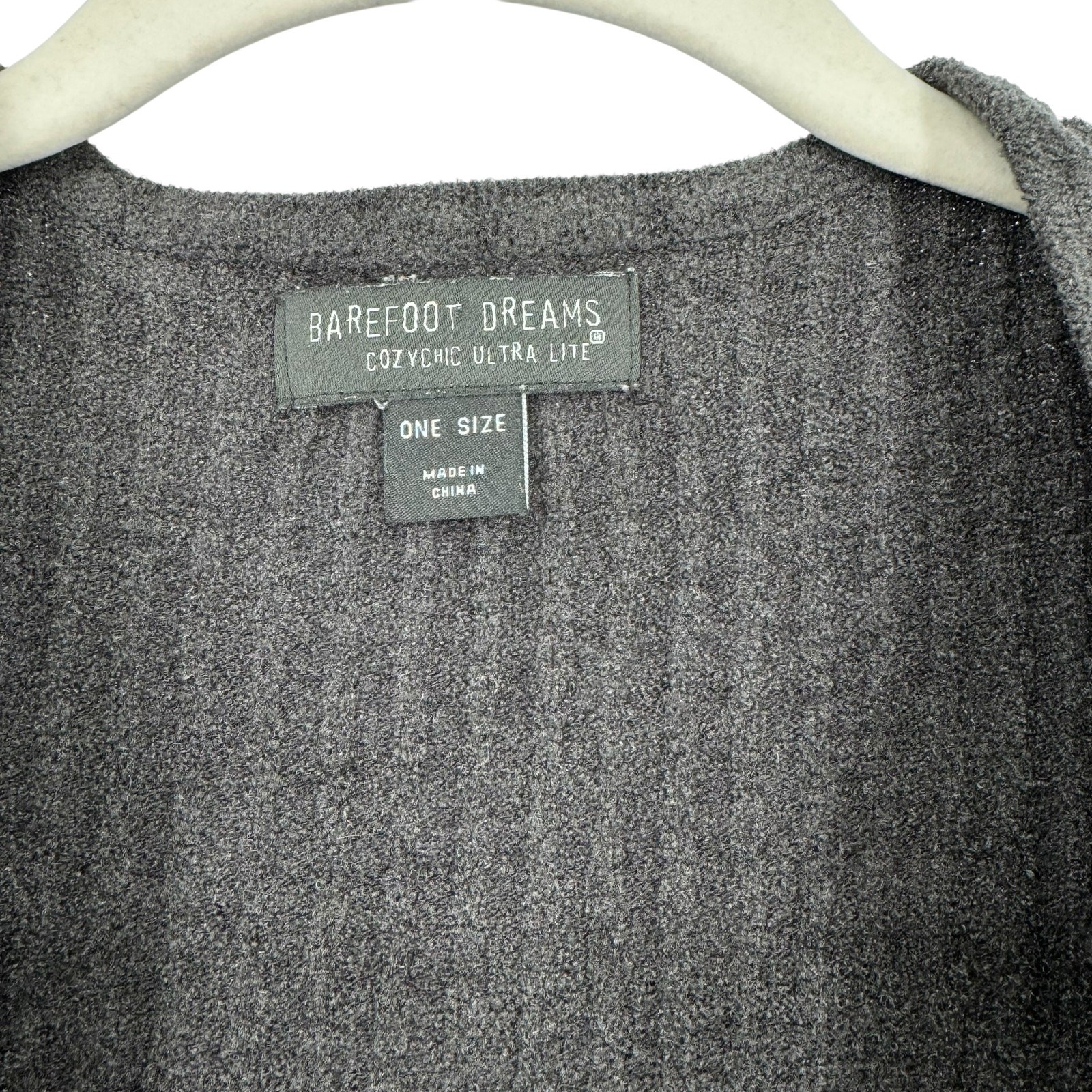 Barefoot Dreams CozyChic Ultra Lite Caftan Carbon Grey One Size Soft Life Luxury