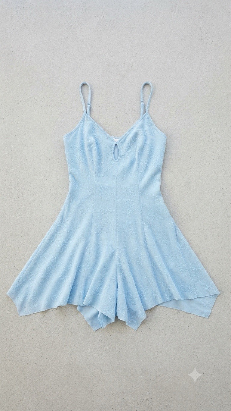 Peppermayo Blue Solid V-Neck Dress Women’s Size L