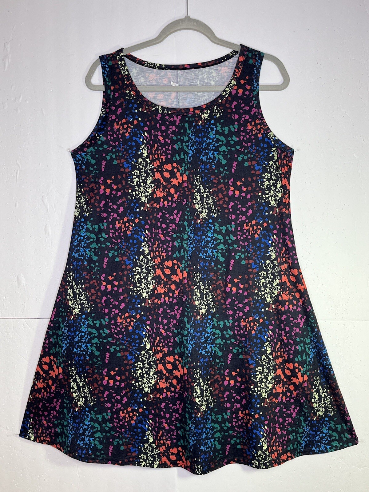 Unbranded Sleeveless A-line Dress L Pockets Cotton Blend Above Knee EUC